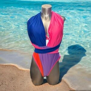 SHEIN Multicolor One Piece Swimsuit